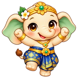 น้องช้างเฮงส่งกำลังใจให้โชคดี